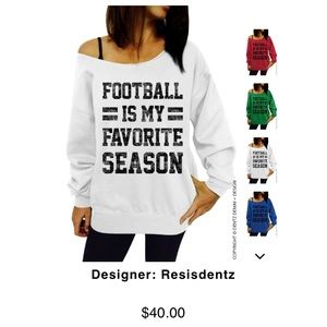Off the shoulder slouchy sweatshirt, medium